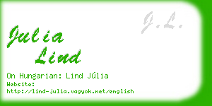 julia lind business card